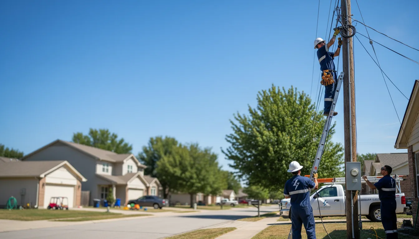 Residential electrician providing installation services in Honey Grove, TX
